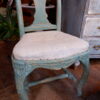 Paire de chaises suédoises style baroque patine verte, ca.1800 – Image 4