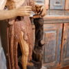 Sculpture en bois peint polychrome d'un Saint personnage  - Italie XVIIe – Image 6