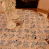 Table pliante en tôle peinte motifs bleus/blanc ca.1900 – Image 2