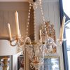 ELEGANTE SUSPENSION EN VERRE DE MURANO AMBRE CA.1880