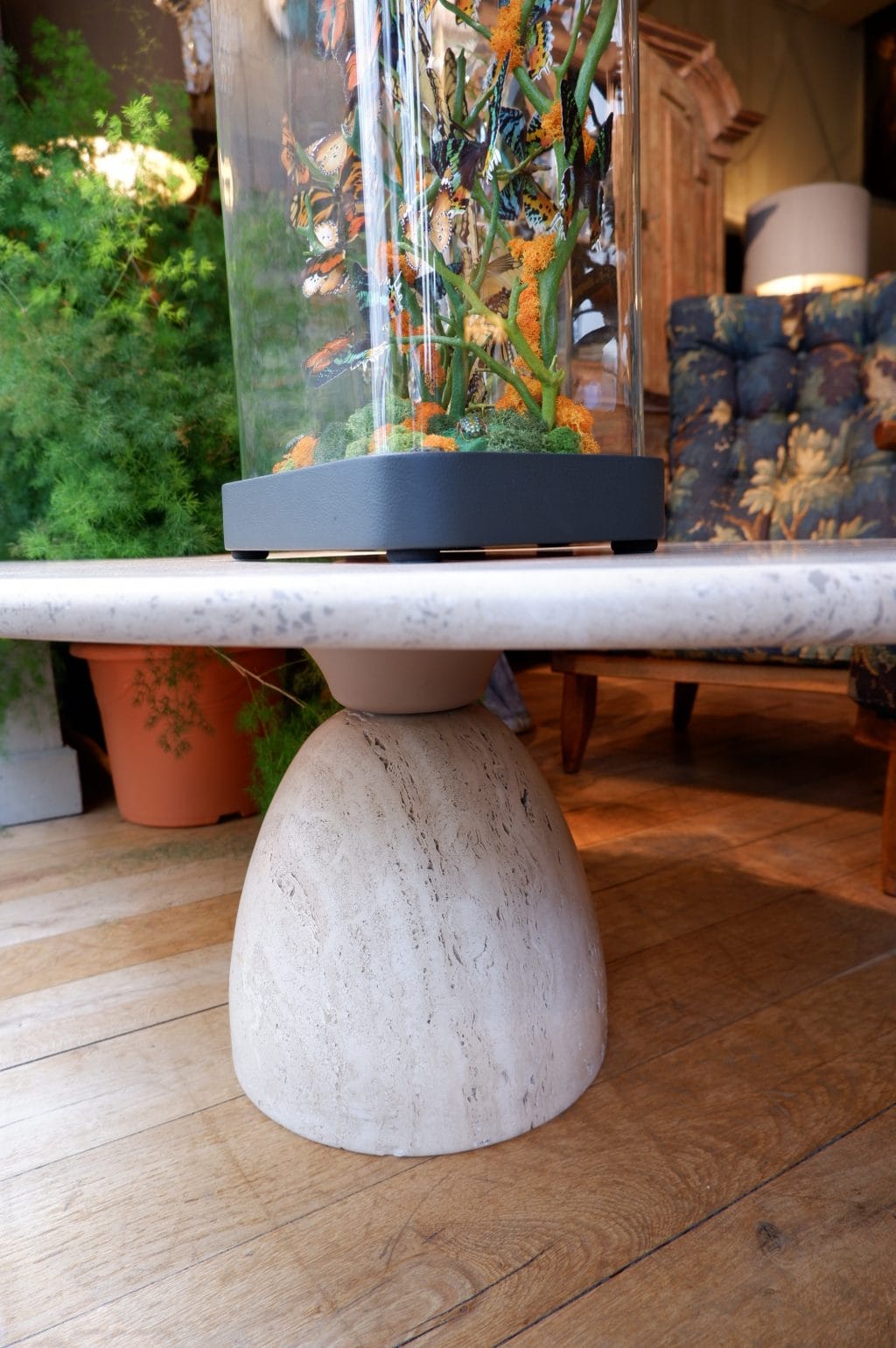 TABLE BASSE TRAVERTIN BY PHILLIPE DRAENERT CA.1970 - Image 3