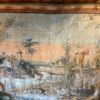 Grande toile peinte d'époque XVIIIe - tons pastels