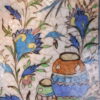 Grand carreau "iznik" décor de jarre & fleurs -XIXe – Image 2