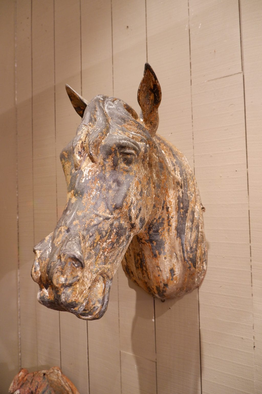 ZINC HORSE HEAD CA. 1880
