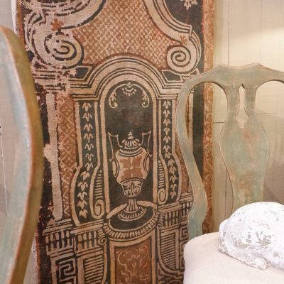 FRAGMENT DE TOILE PEINTE SUEDOISE PERIODE NEOCLASSIQUE XIXe – Image 3