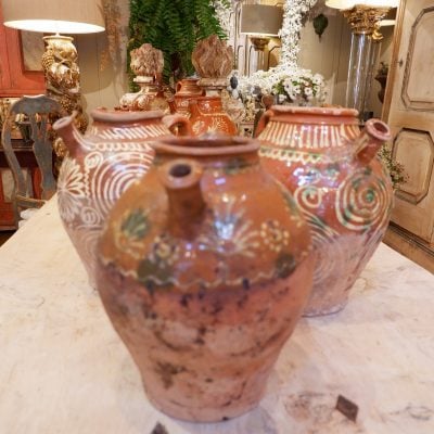 Grande collection de cruches du Val de Saône en terre cuite vernissée - époque XVIIIe – Image 8