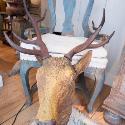 Grande tête de cerf en fonte de fer XIXe – Image 8