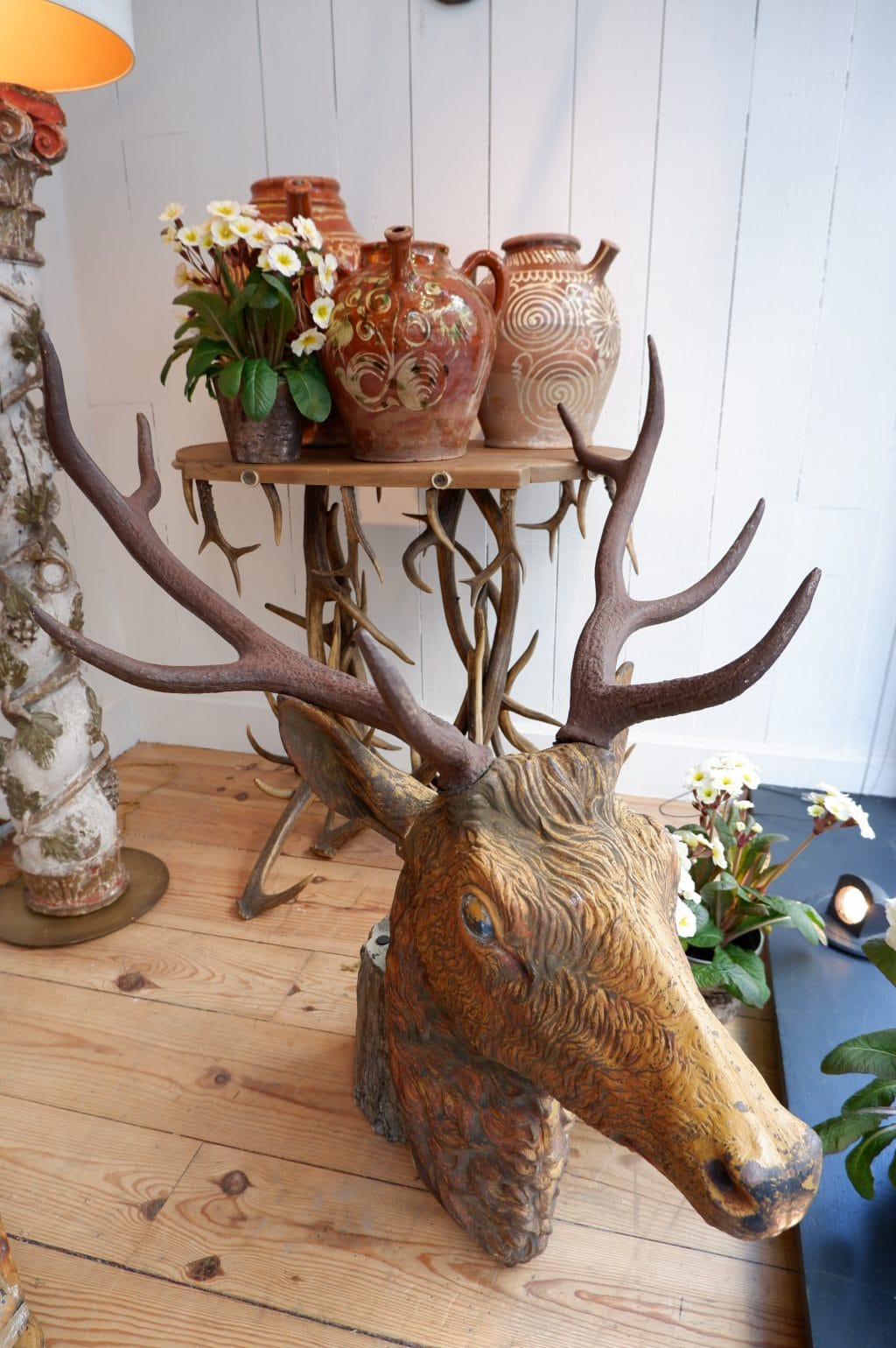 Large 19th century cast iron stag head - Image 4