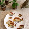 Série de 6 assiettes PESCI en porcelaine "PAR PIERO FORNASETTI" CA.1955 – Image 3
