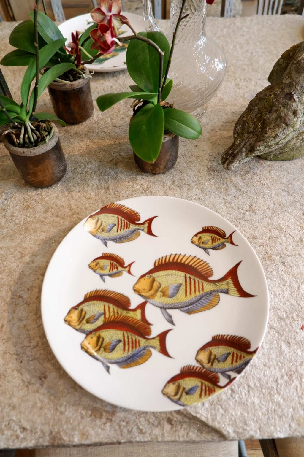 Série de 6 assiettes PESCI en porcelaine "PAR PIERO FORNASETTI" CA.1955 – Image 3