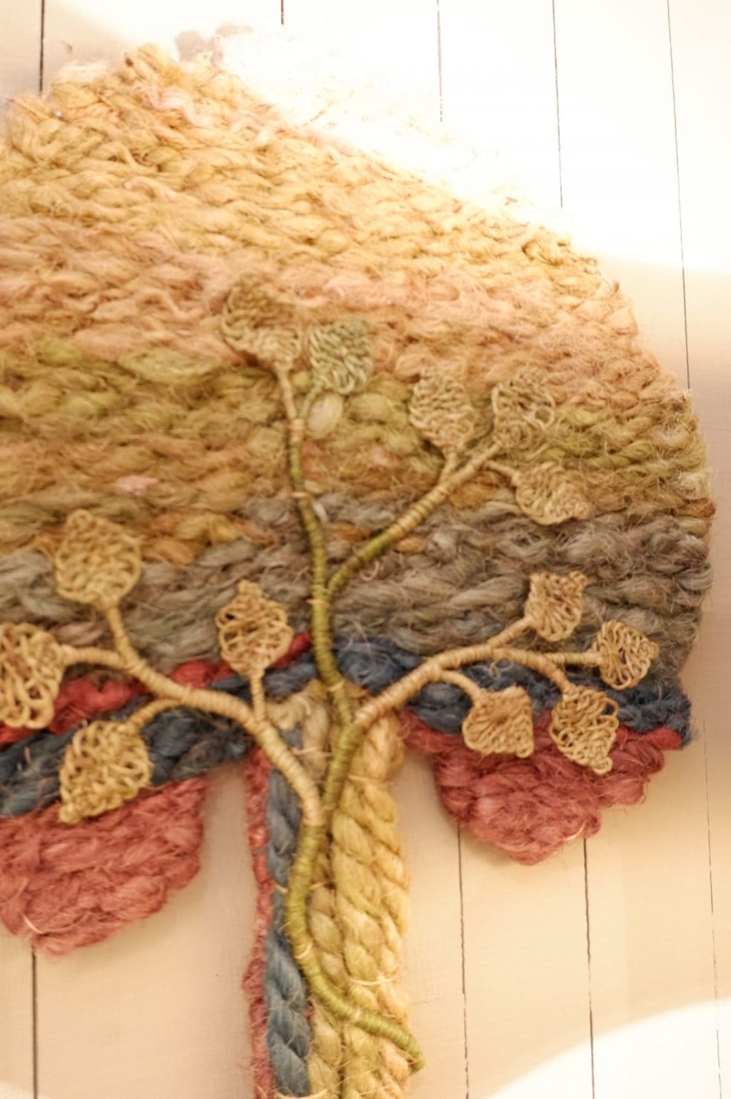 Scandinavian tapestry work &quot;tree of life&quot; ca.1960 - Image 2