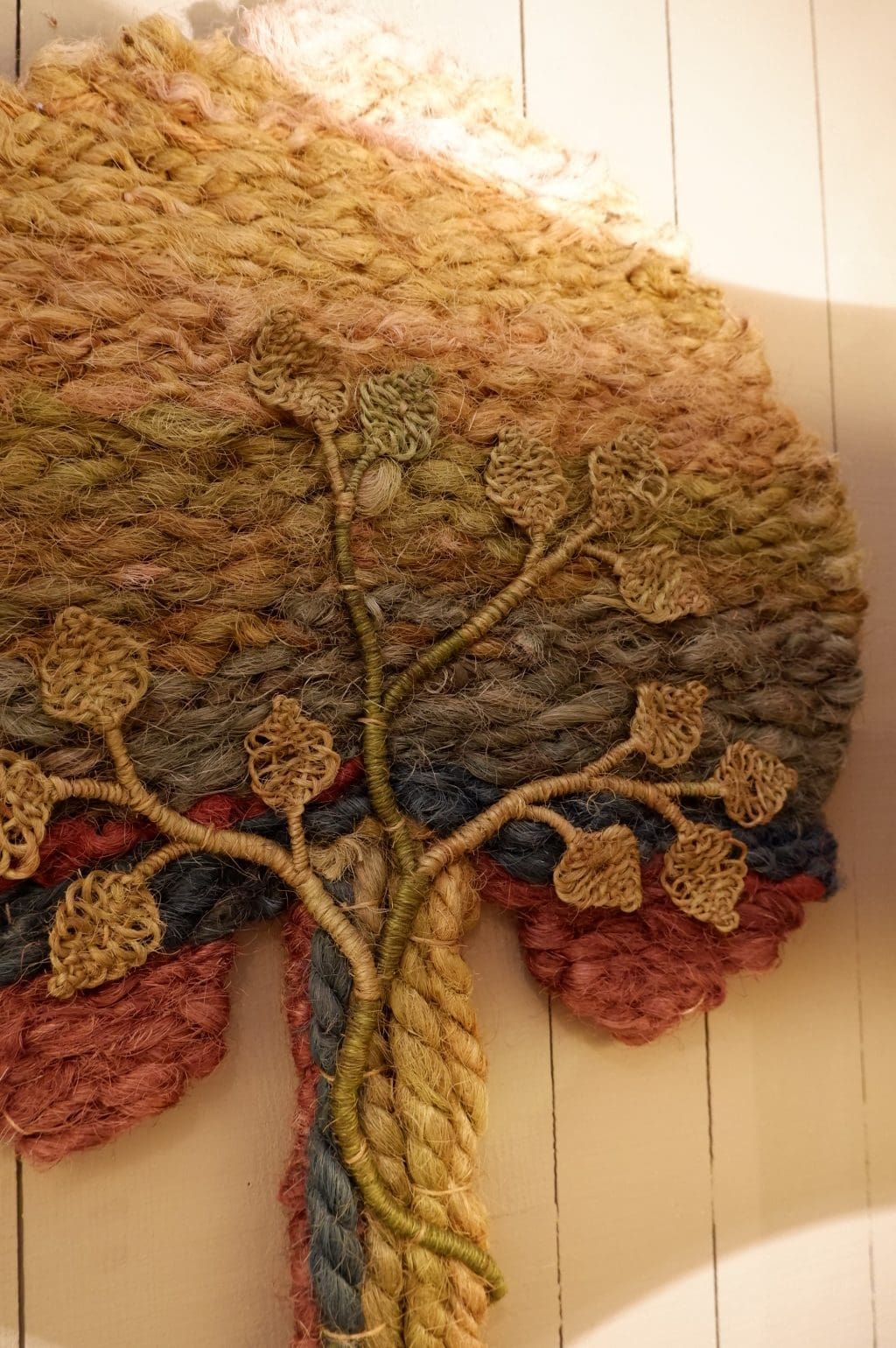 Scandinavian tapestry work &quot;tree of life&quot; ca.1960 - Image 3