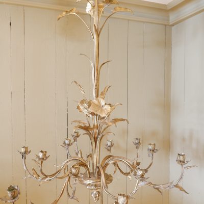 ELEGANT CHANDELIER EN BRONZE DORE CA.1900