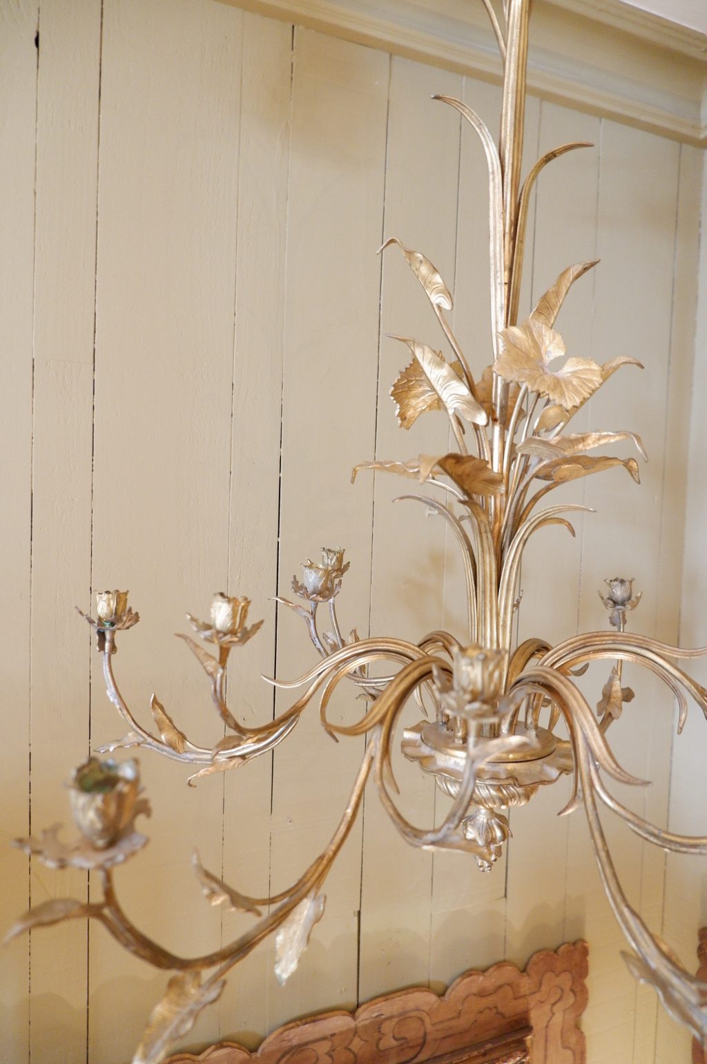ELEGANT CHANDELIER EN BRONZE DORE CA.1900 – Image 3
