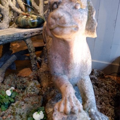 Chien en granit rose sculpté - Angleterre fin XIXe – Image 7
