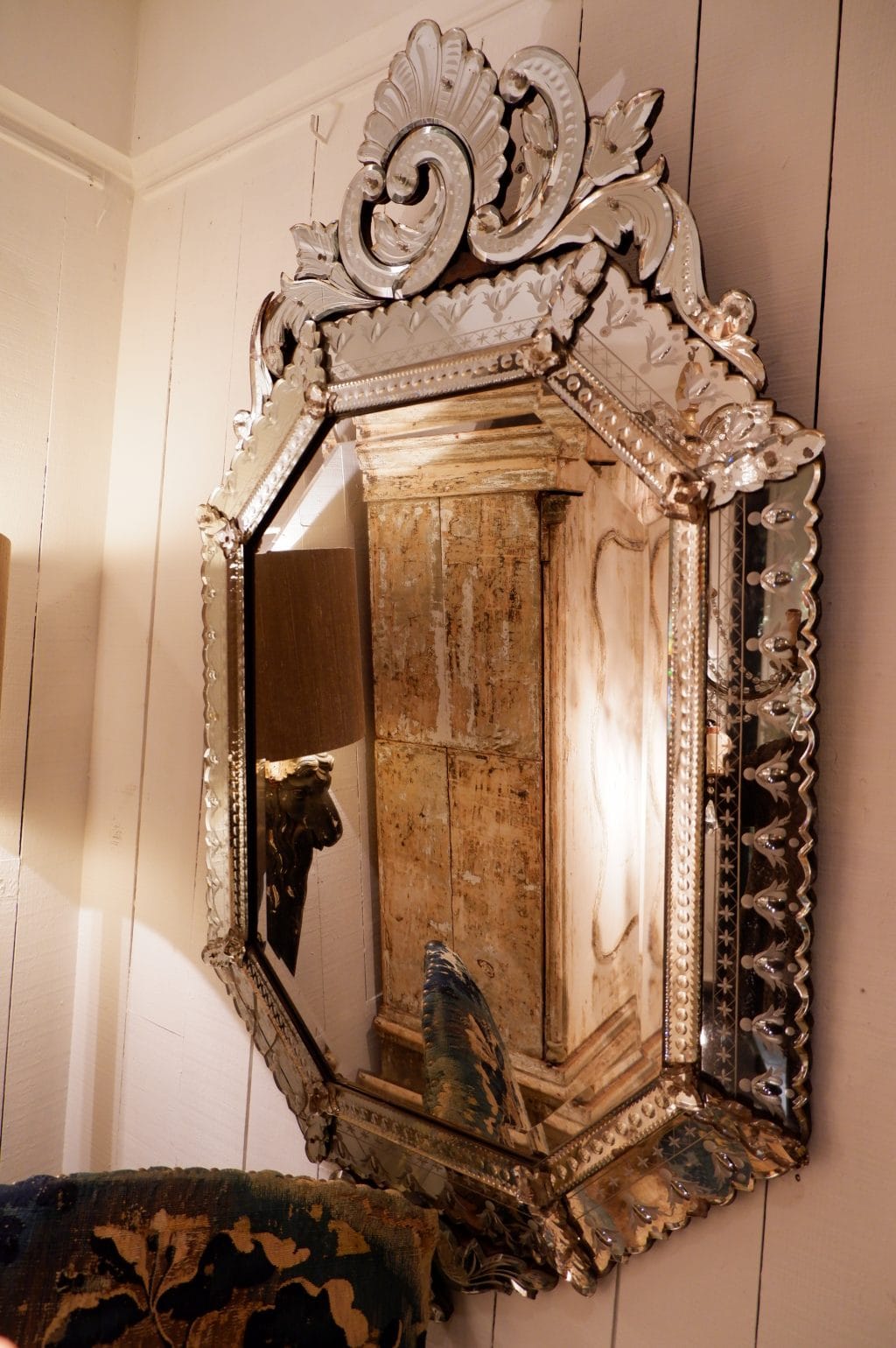 Grand miroir de murano en verre fin XIXe ca.1890 – Image 3