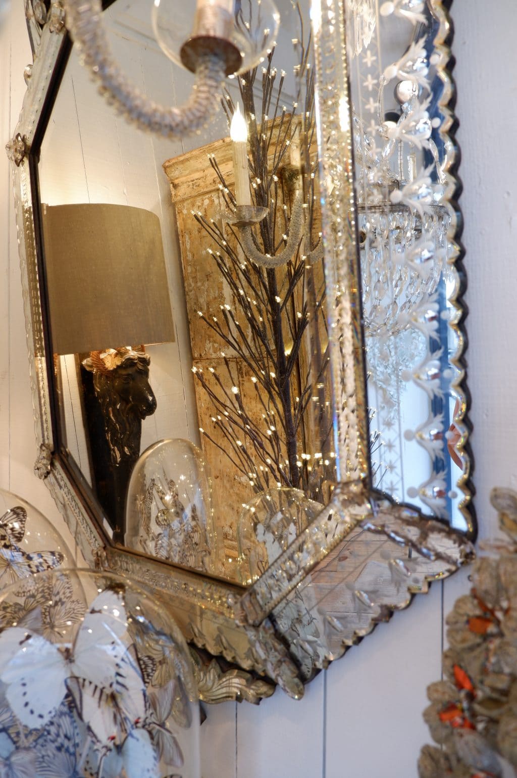 Grand miroir de murano en verre fin XIXe ca.1890 – Image 5