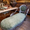 Chaise longue en bois sculpté et feuille d'argent ca.1880