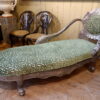 Chaise longue en bois sculpté et feuille d'argent ca.1880 – Image 3