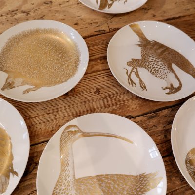 Série d’assiettes “espèces protégées” par Paul Hoff pour Gustavsberg ca.1975