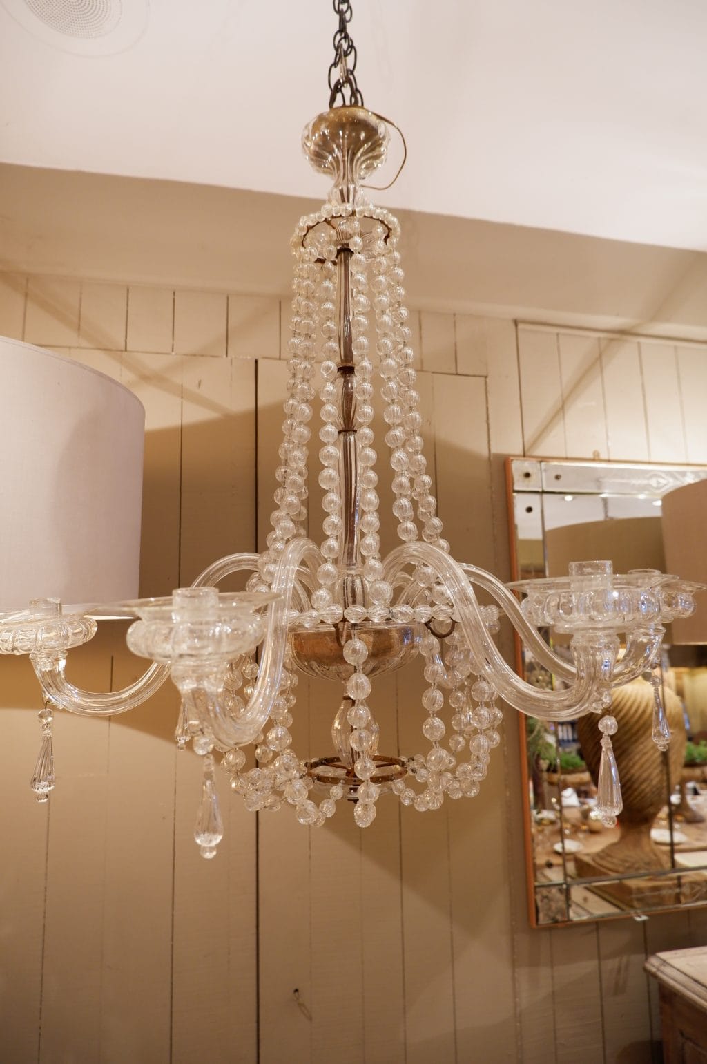 Chandelier en verre de Murano transparent fin XIXe – Image 4