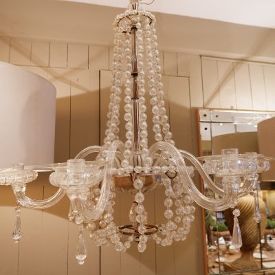 Chandelier en verre de Murano transparent fin XIXe – Image 4