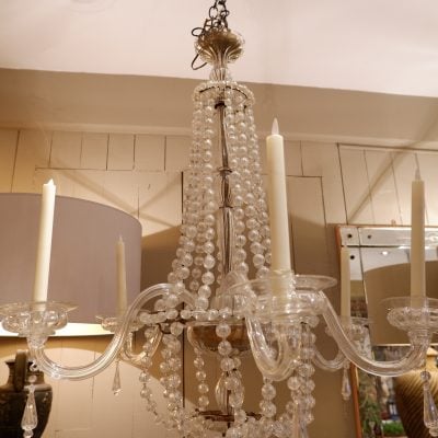 Chandelier en verre de Murano transparent fin XIXe – Image 6