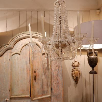 Chandelier en verre de Murano transparent fin XIXe – Image 5