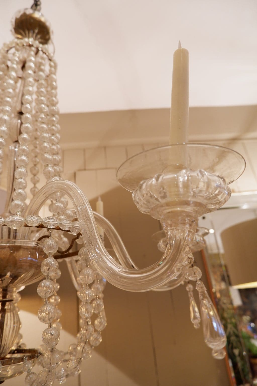 Chandelier en verre de Murano transparent fin XIXe – Image 3