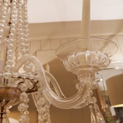 Chandelier en verre de Murano transparent fin XIXe – Image 3