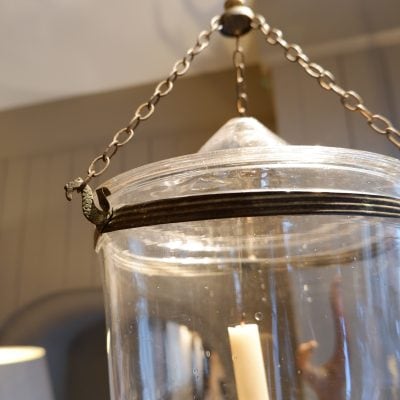 Suspension directoire cloche en verre pour bougie avec couvercle – Image 5