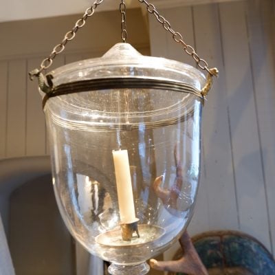 Suspension directoire cloche en verre pour bougie avec couvercle – Image 2