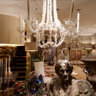 Chandelier en verre de Murano transparent fin XIXe – Image 2