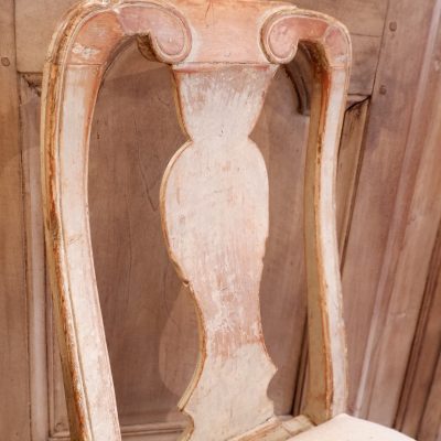 Chaise baroque suédoise patine vert celadon ca.1800 – Image 3