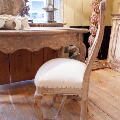 Chaise baroque suédoise patine vert celadon ca.1800 – Image 5
