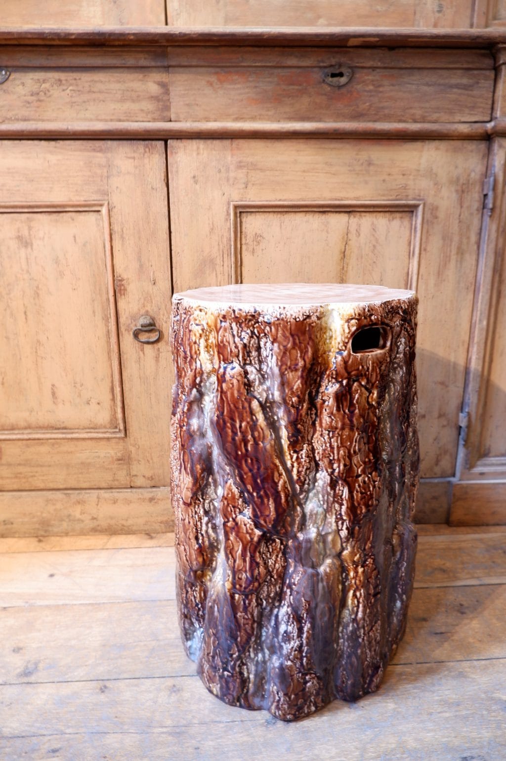 Tabouret tronc en céramique émaillée de Rostrand ca.1960 – Image 3