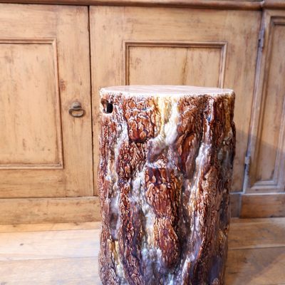 Tabouret tronc en céramique émaillée de Rostrand ca.1960