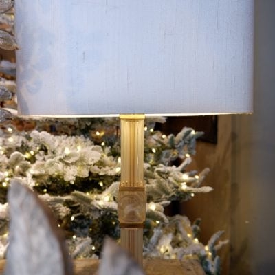Lampe à poser en cristal Lalique décor cygne sur  socle laiton doré ca.1950 – Image 3