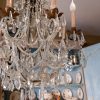 Lustre en métal doré recouvert de perles transparentes Venise fin XIXe – Image 4