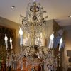 Grand lustre génois bois doré et verre XIXE – Image 8