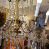 Grand lustre génois bois doré et verre XIXE – Image 2