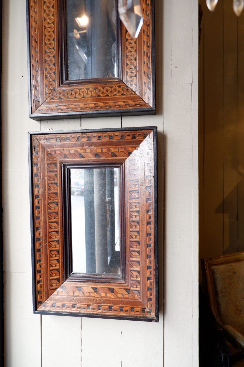 PAIR OF ITALIAN MARQUET MIRRORS XVIIIE PERIOD - Image 4