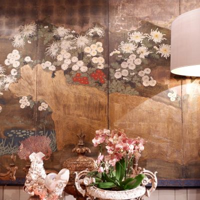 GRAND PARAVENT JAPONAIS EPOQUE MEIJI FIN XIXE- – Image 2