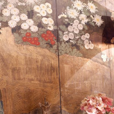 GRAND PARAVENT JAPONAIS EPOQUE MEIJI FIN XIXE- – Image 4