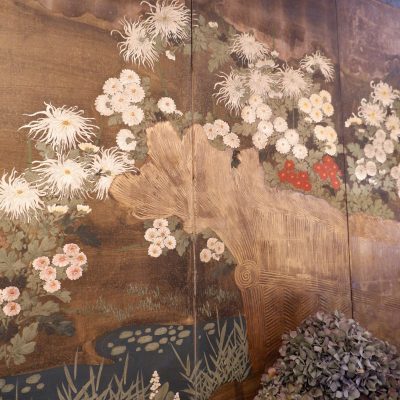 GRAND PARAVENT JAPONAIS EPOQUE MEIJI FIN XIXE- – Image 5