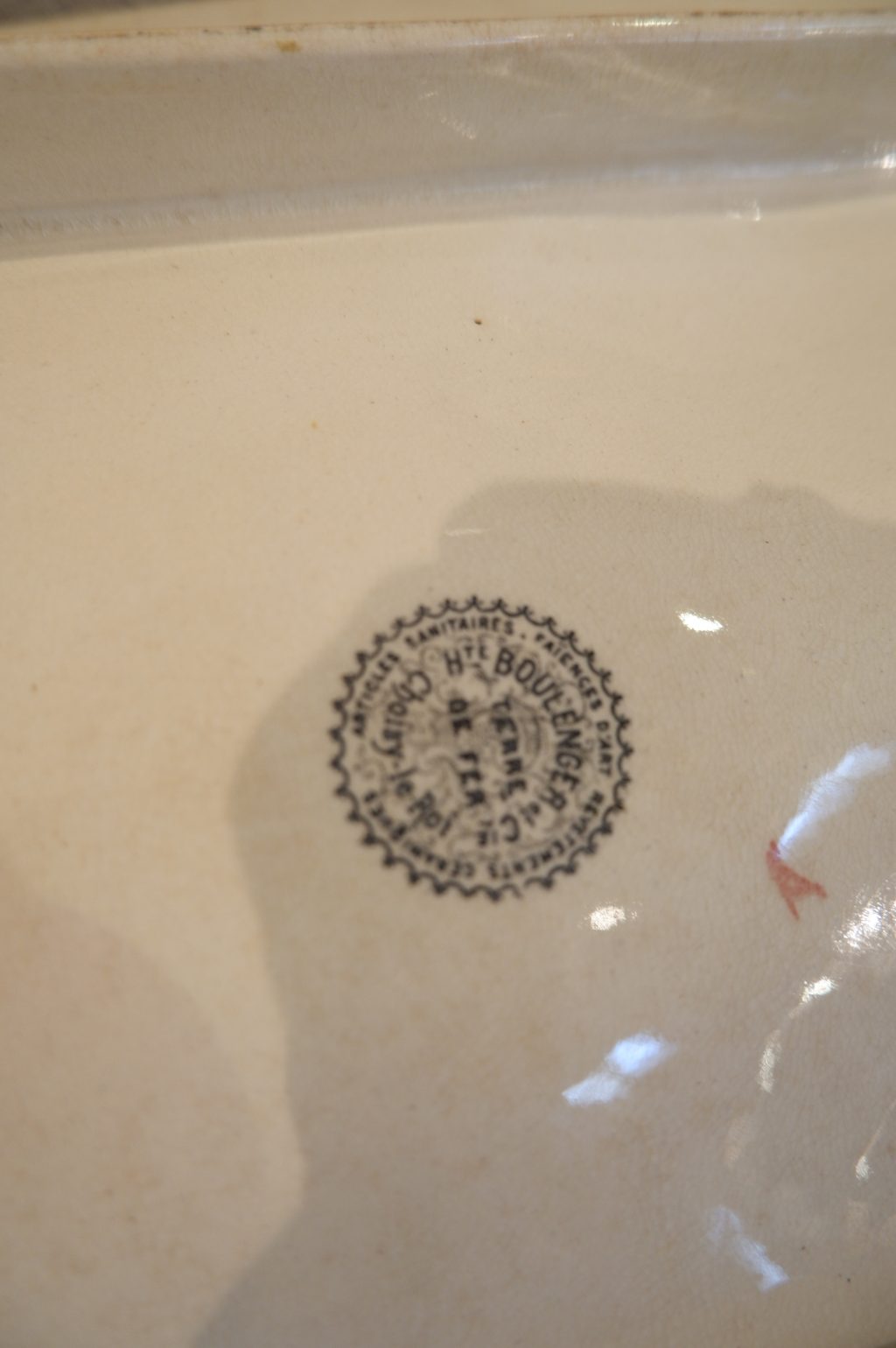 LARGE FISHING DISH IN 19th CENTURY ENAMELLED CASE - BY HYPPOLITE BOULENGER ET CIE - Image 3