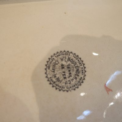 GRAND PLAT A POISSON EN FAIENCE EMAILLEE XIXE - PAR HYPPOLITE BOULENGER ET CIE – Image 3