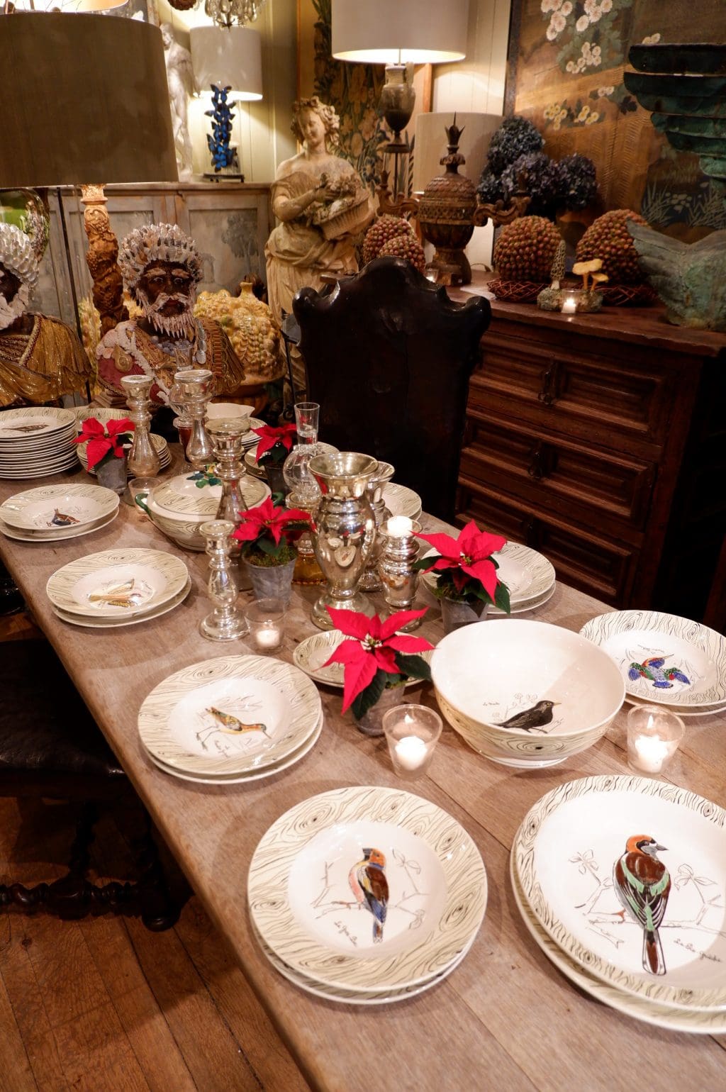 Service de Giens décor "oiseaux et faux-bois" ca.1950 – Image 6
