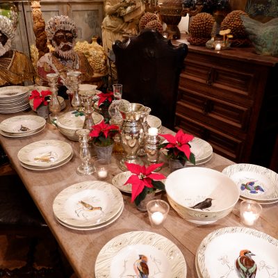 Service de Giens décor "oiseaux et faux-bois" ca.1950 – Image 6