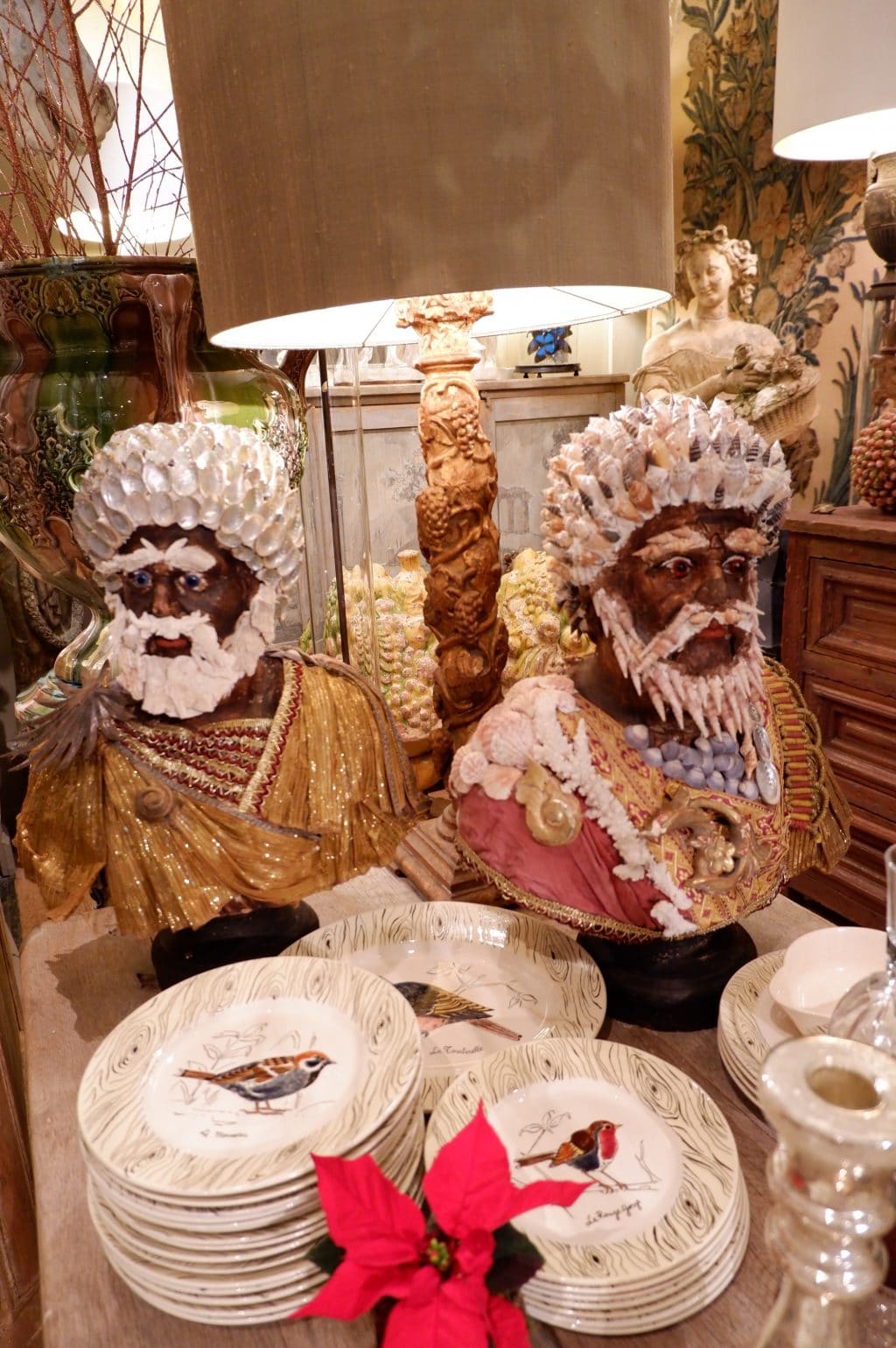 Service de Giens décor "oiseaux et faux-bois" ca.1950 – Image 3